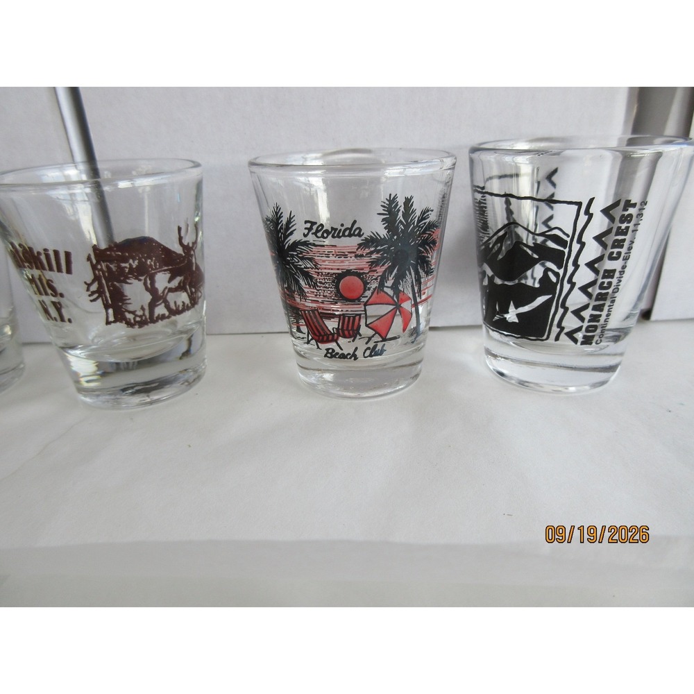 Vintage Souvenir Shot Glass Lot of 10 Travel T2 3D Hard Rock Cafe New York City - Picture 4 of 5